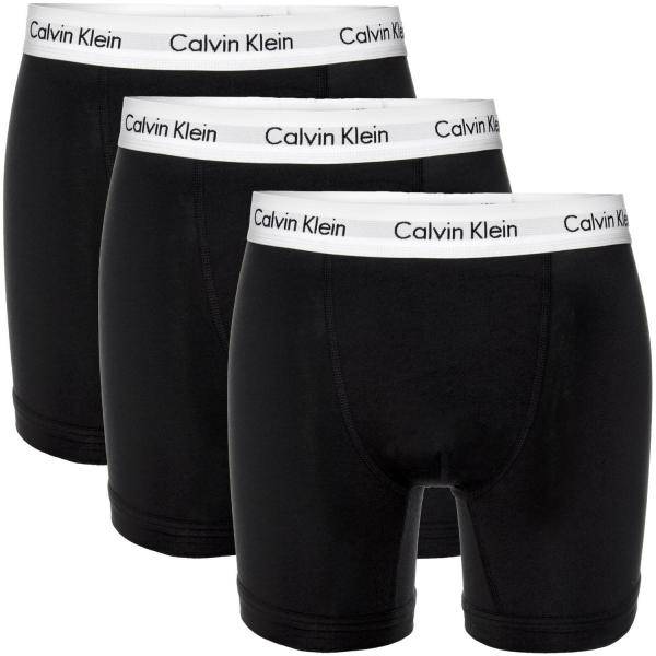 Calvin Klein Kalsonger 3P Cotton Stretch Boxer Brief Svart bomull Small Herr 