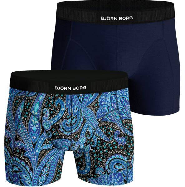 Björn Borg Kalsonger 2P Premium Cotton Stretch Boxer Blå bomull Medium Herr 