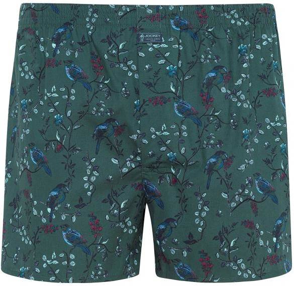 Jockey Kalsonger Woven Poplin Boxer Shorts Grön bomull Small Herr 