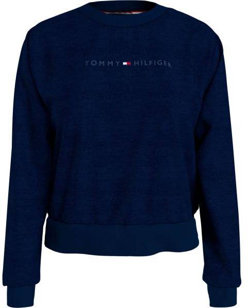 Tommy Hilfiger Tonal Logo Lounge Sweatshirt Mörkblå Small Dam 