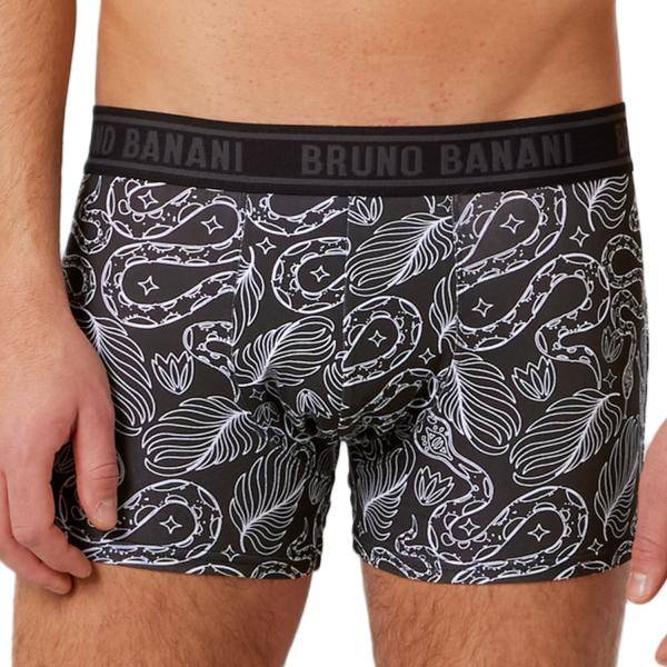 Bruno Banani Kalsonger Rattlesnake Print Boxer Svart mönstrad bomull Small Herr 