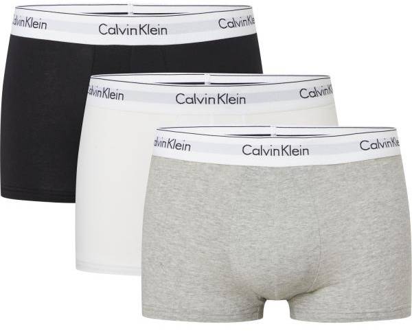 Calvin Klein Kalsonger 3P Modern Cotton Stretch Trunk Vit/Grå bomull Small Herr 