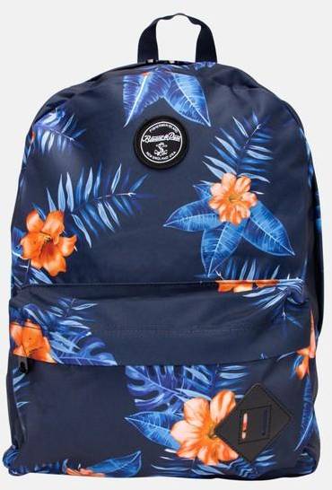 Hawaii Backpack, Navy Orange Flower, Onesize,  Skolväskor (Ryggsäckar i kategorin Väskor)