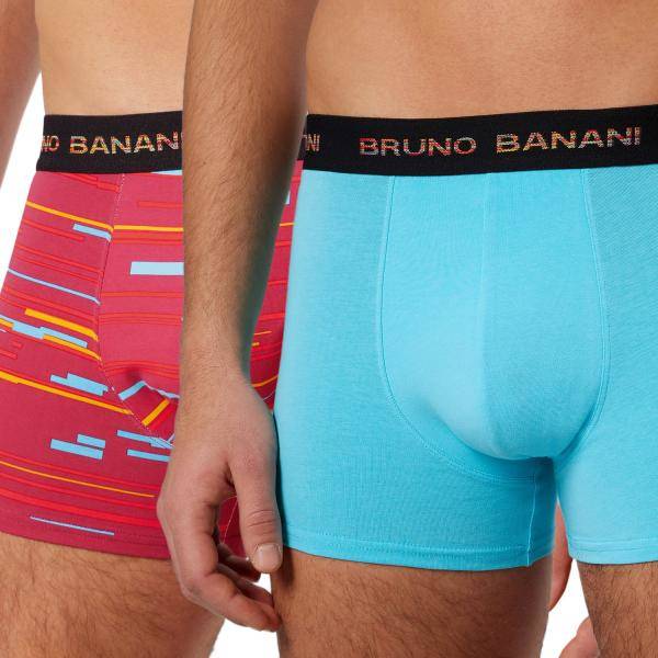 Bruno Banani Kalsonger 2P Connect Boxer Röd/Blå bomull Small Herr 