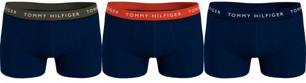 Tommy Hilfiger Kalsonger 3P Logo Essential Trunks Mörkblå Small Herr 