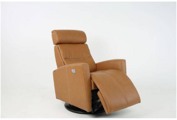 Milan elektrisk reclinerfåtölj - Cognac 