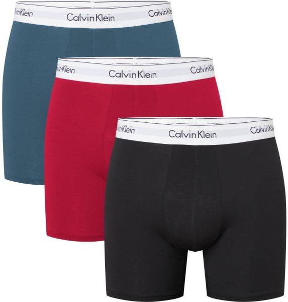 Calvin Klein Kalsonger 3P Modern Cotton Stretch Boxer Brief Röd/Blå bomull Small Herr 