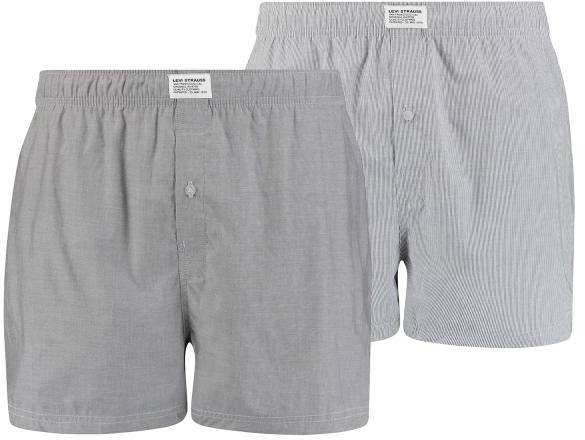 Levis Kalsonger 2P Men Woven Boxer Ljusgrå bomull Medium Herr 