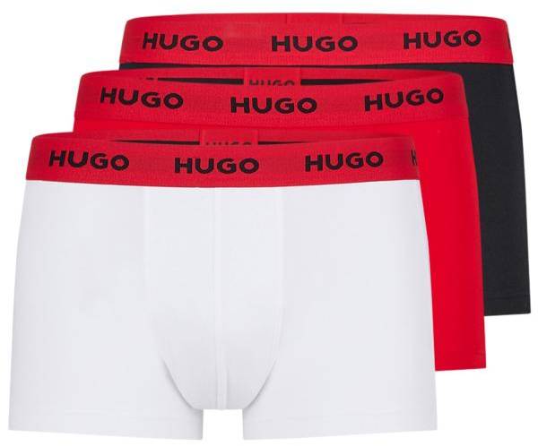 HUGO Kalsonger 3P Triplet Trunk Vit/Röd bomull Small Herr 