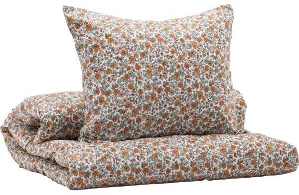 Vicky Bäddset 200 X 150 Cm - Brun/Orange/Grön/Vit (Sängkläder i kategorin Textilier)