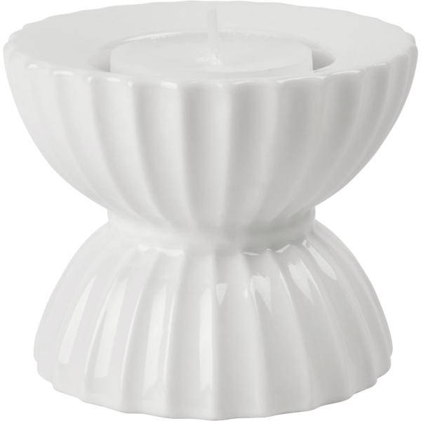 Lyngby Porcelæn Tura värmeljusstake, 8 cm, vit 