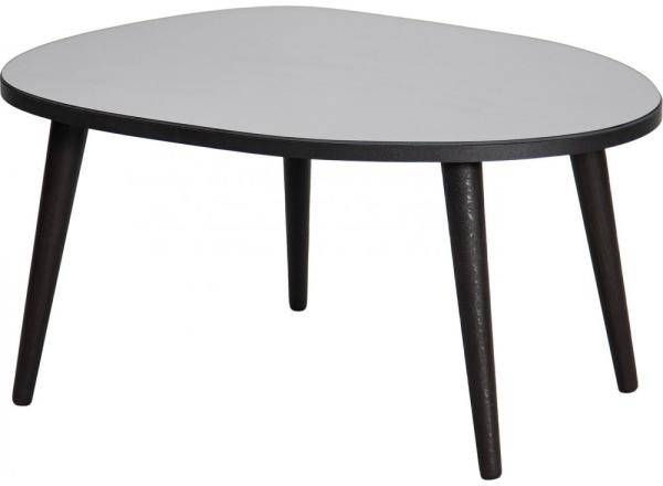 Gusto soffbord 75 x 55 cm - Svart/fume 