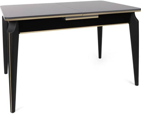 Estrela matbord 120-180 x 79 cm - Antracit/guld/svart 