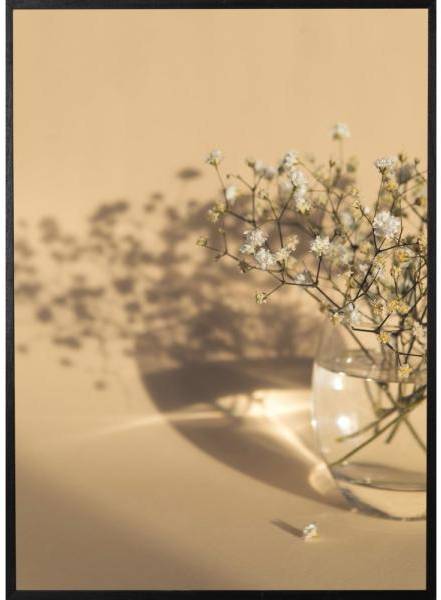 Poster - White Flowers - 21X30 Cm (Väggprydnader i kategorin Inredningsdetaljer)