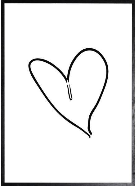 Poster - Heart - 21x30 cm 