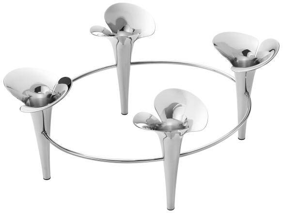 Georg Jensen Bloom Botanica ljusstake, stainless steel 