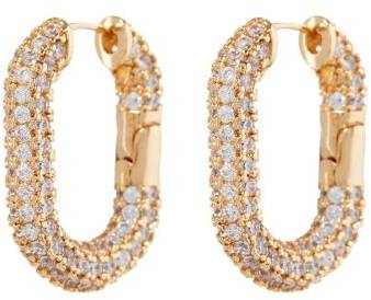  XL Pave Chain Link Hoops 