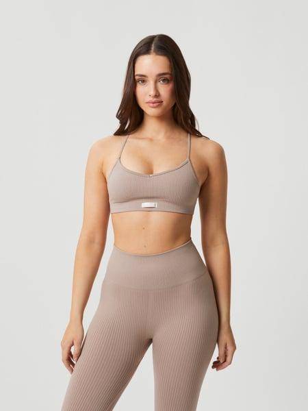 Björn Borg Studio Seamless Ribbed Strap Bra Beige, XSS 