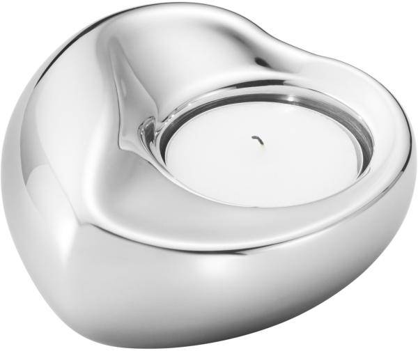 Georg Jensen Heart värmeljusstake, rostfritt stål 