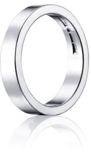 Efva Attling Irregular Slim Ring 15.25 Mm - Vitguld (Ringar i kategorin Smycken)