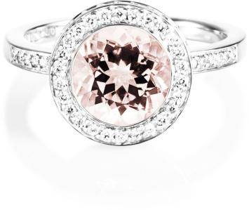 Efva Attling Halo Ring - Morganite 18.00 MM - VITGULD 