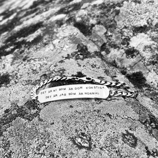 Efva Attling Ni Ãr Dom Konstiga Bracelet 19 CM - SILVER 