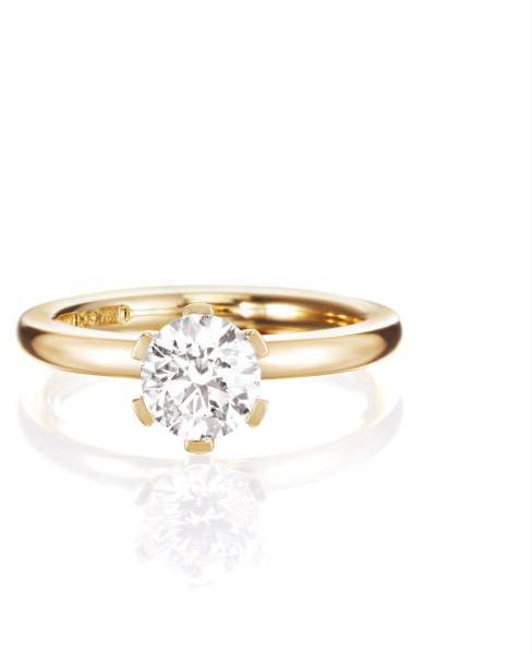 Efva Attling High On Love Ring 1.0 ct 17.25 MM - GULD 