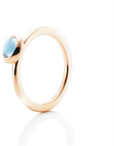 Efva Attling Love Bead Ring - Topaz 16.00 MM - GULD 