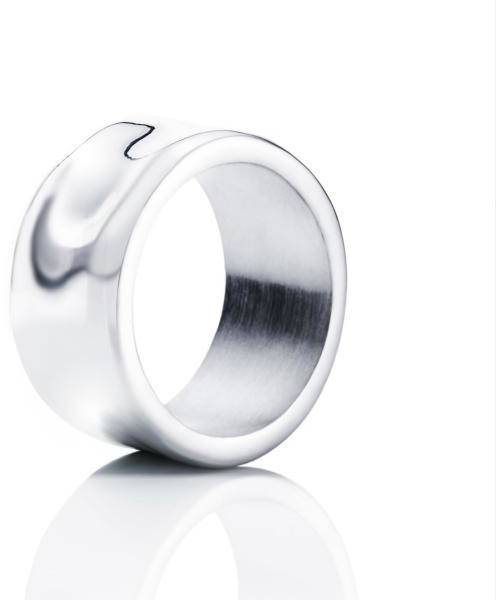 Efva Attling Moonwalk Wide Ring 22.00 Mm - Silver (Ringar i kategorin Smycken)