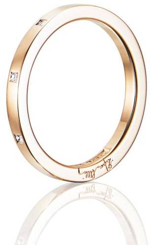 Efva Attling Thin & I Love You On Top Ring 22.00 MM - GULD 