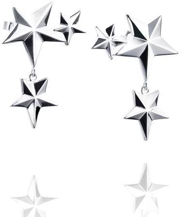 Efva Attling Catch A Falling Star Earrings ONE SIZE - SILVER 