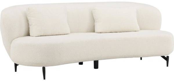 Luna 3-sits soffa - Svart/Vit 