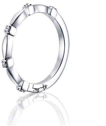 Efva Attling Forget Me Not Thin Ring 15.75 MM - VITGULD 