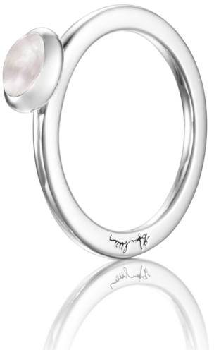 Efva Attling Love Bead Ring - Rose Quartz 18.00 MM - SILVER 