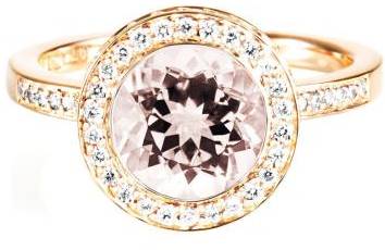 Efva Attling Halo Ring - Morganite 15.50 MM - GULD 