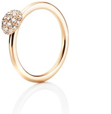 Efva Attling Love Bead Ring - Diamonds 15.25 MM - GULD 