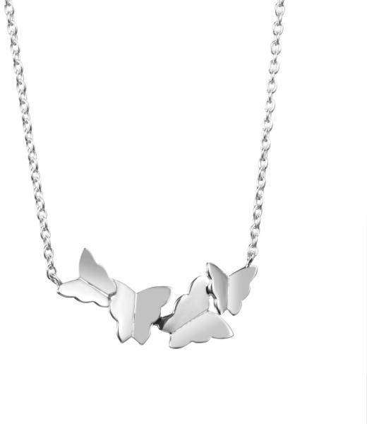 Efva Attling Little Miss Butterfly Air Necklace 42/45 CM - SILVER 