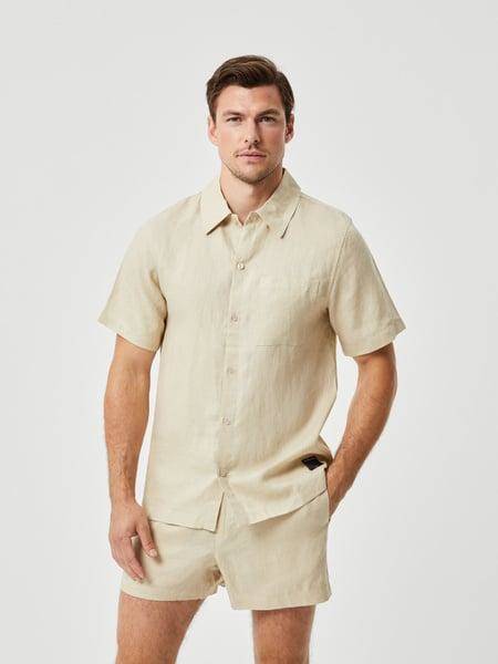 Björn Borg Borg Linen Shirt Beige, XXL 