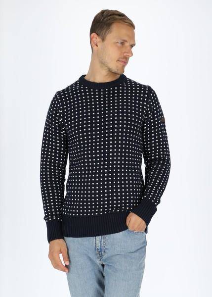 Crewneck Sweater, Navy, 2Xl,  Stickat (Stickade Tröjor i kategorin Tröjor)