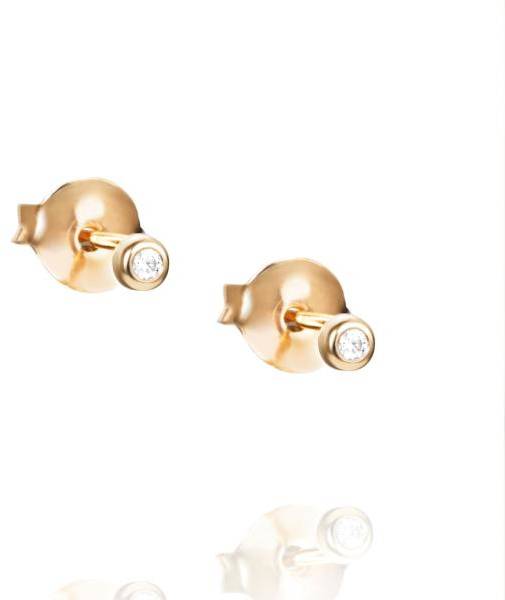 Efva Attling My First Diamond Studs ONE SIZE - GULD 