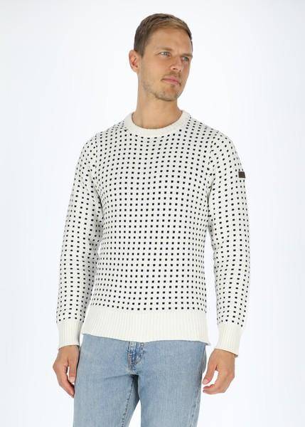 Crewneck Sweater, Off White, Xl,  Stickat (Stickade Tröjor i kategorin Tröjor)