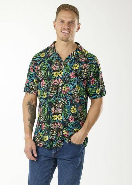 Honolulu Shirt, Toteme Palm Black, 2xl,   
