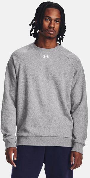Ua Rival Fleece Crew, Gray, 2xl,  Sweatshirts 