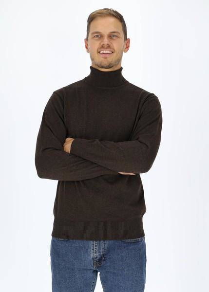 Polo Pullover, Brown, 2Xl,  Stickat (Stickade Tröjor i kategorin Tröjor)