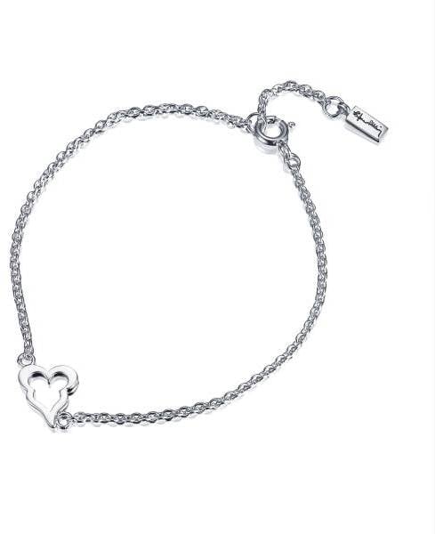 Efva Attling Mini Crazy Heart Bracelet 17/19 CM - SILVER 