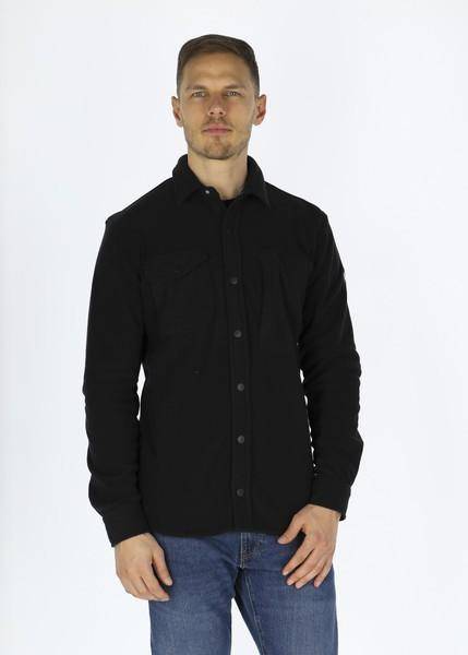 Enzo M Fleece Shirt, Black, 2xl,  Långärmade Skjortor 