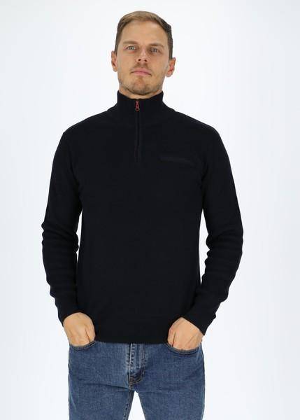Half Zip Pullover, Navy, 2Xl,  Stickat (Stickade Tröjor i kategorin Tröjor)
