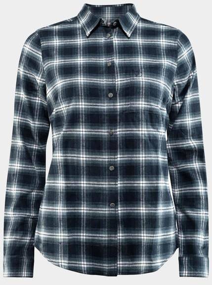 Övik Flannel Shirt W, Dark Navy, L,  Långärmade Skjortor 