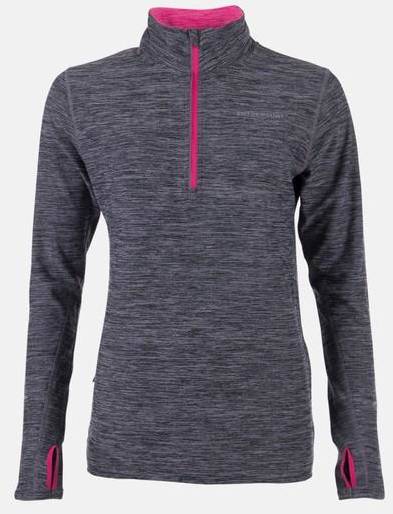 Multi Halfzip W, Dk Grey Melange/Pink, 34,  Sweatshirts 