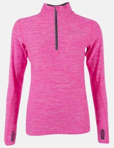 Multi Halfzip W, Pink Melange/Dk Grey, 34,  Sweatshirts 